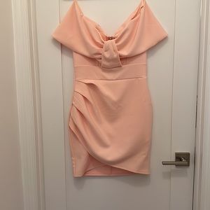 Lipsy Bow detail Bardot Pencil Dress